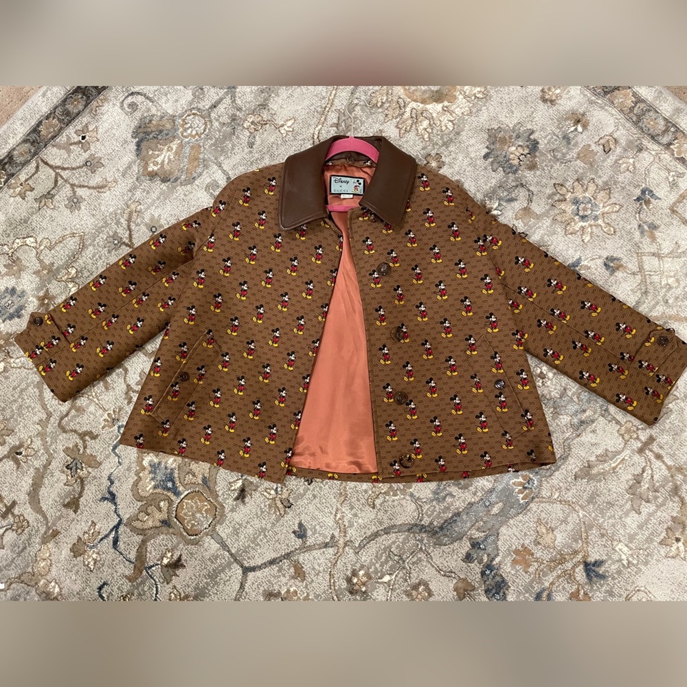 Disney x Gucci GG Jacket Leather Mickey Mouse Collection